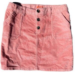 Joe Fresh  Girls Pink Corduroy Button Skirt Size 12